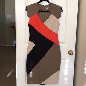 NWOT Lela Rose 100% silk dress. Size 4.